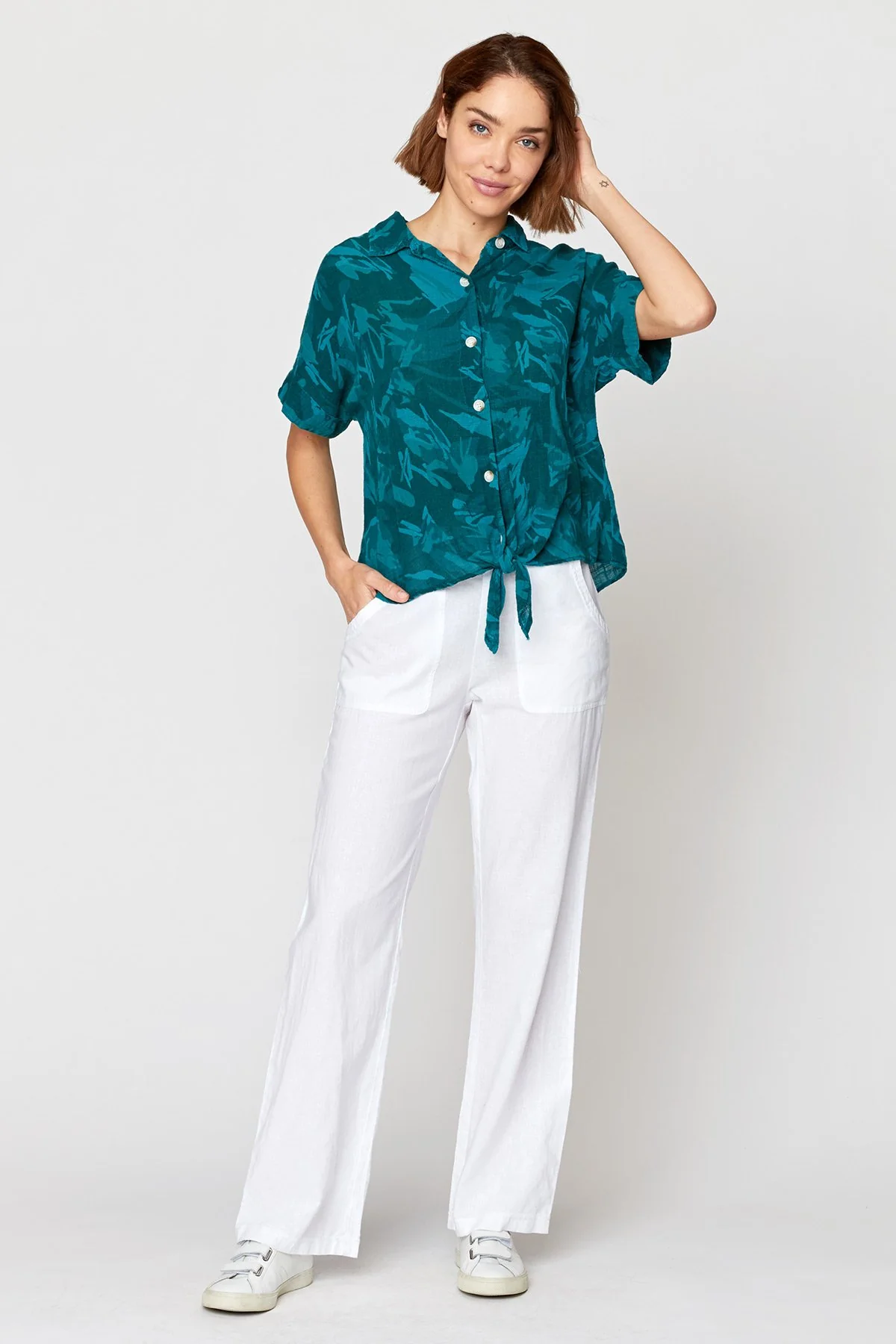 Printed Teagan Tie Top - Ysmruns