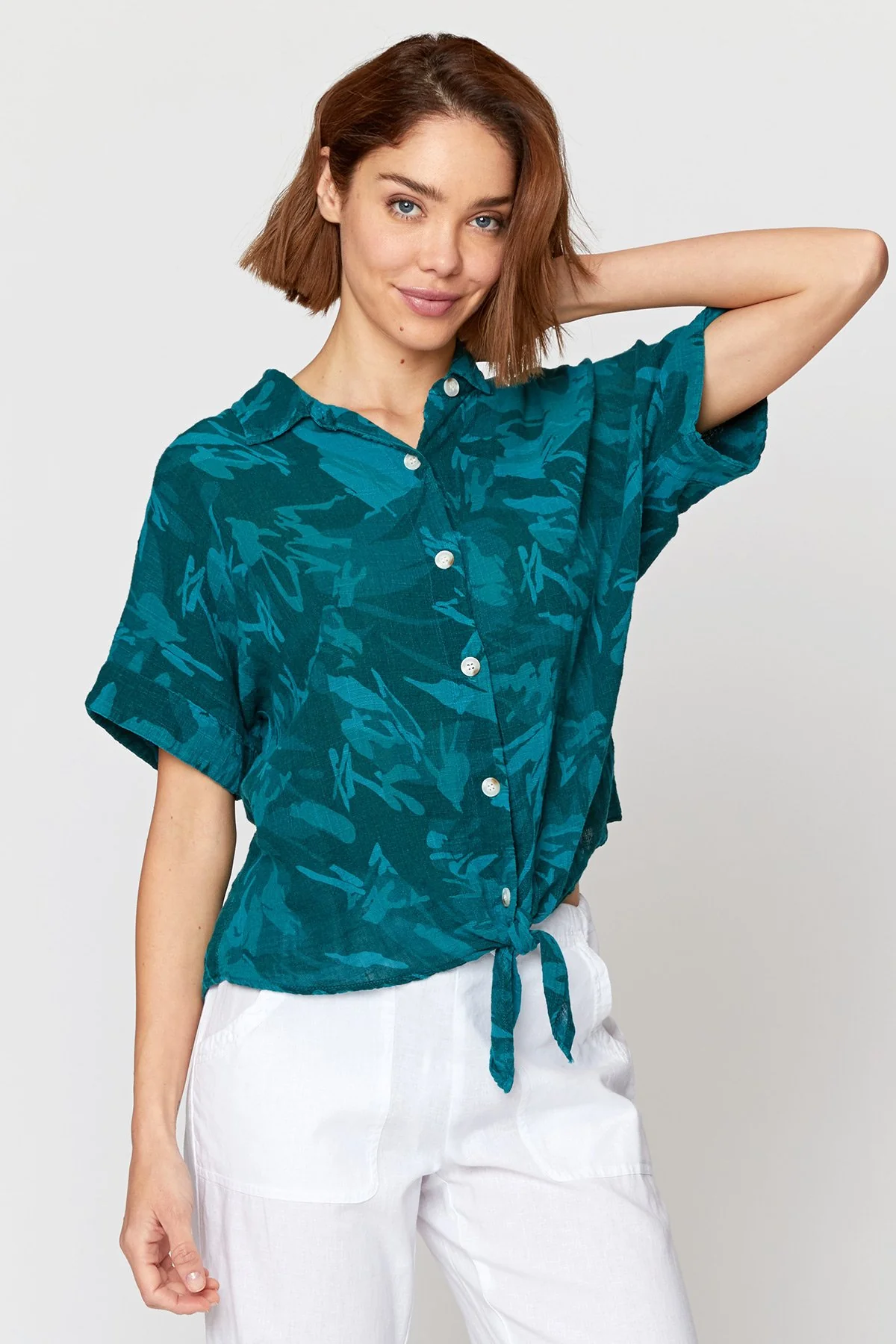 Printed Teagan Tie Top - Ysmruns