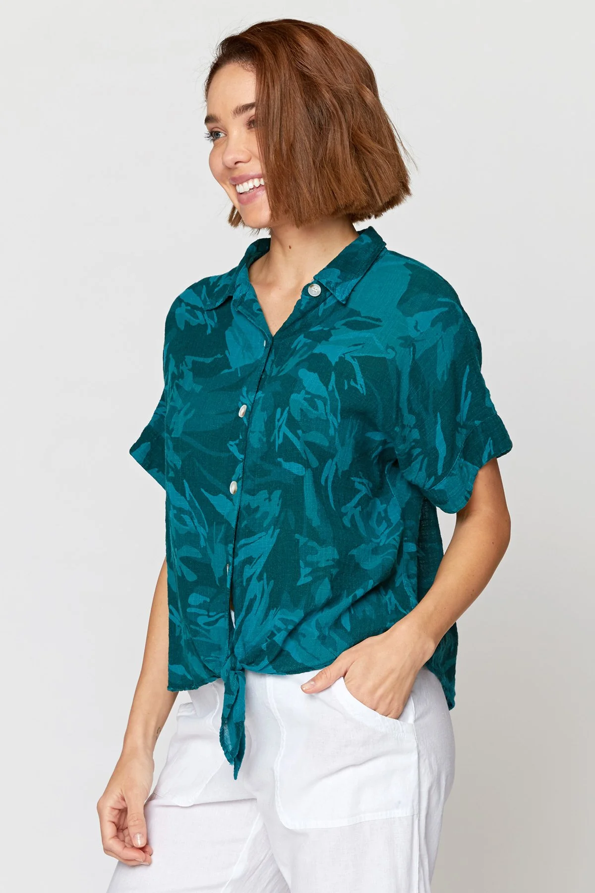 Printed Teagan Tie Top - Ysmruns